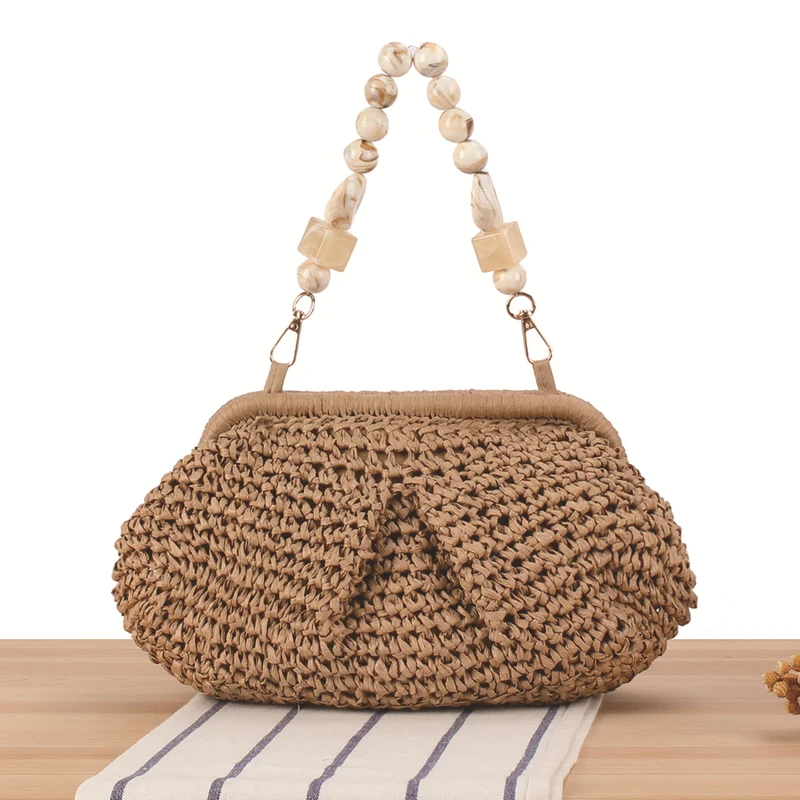Handtasche mit dekorativem Holzgriff Skanto