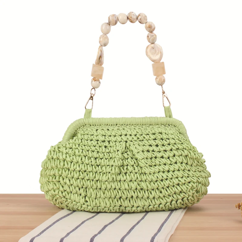 Handtasche mit dekorativem Holzgriff Skanto