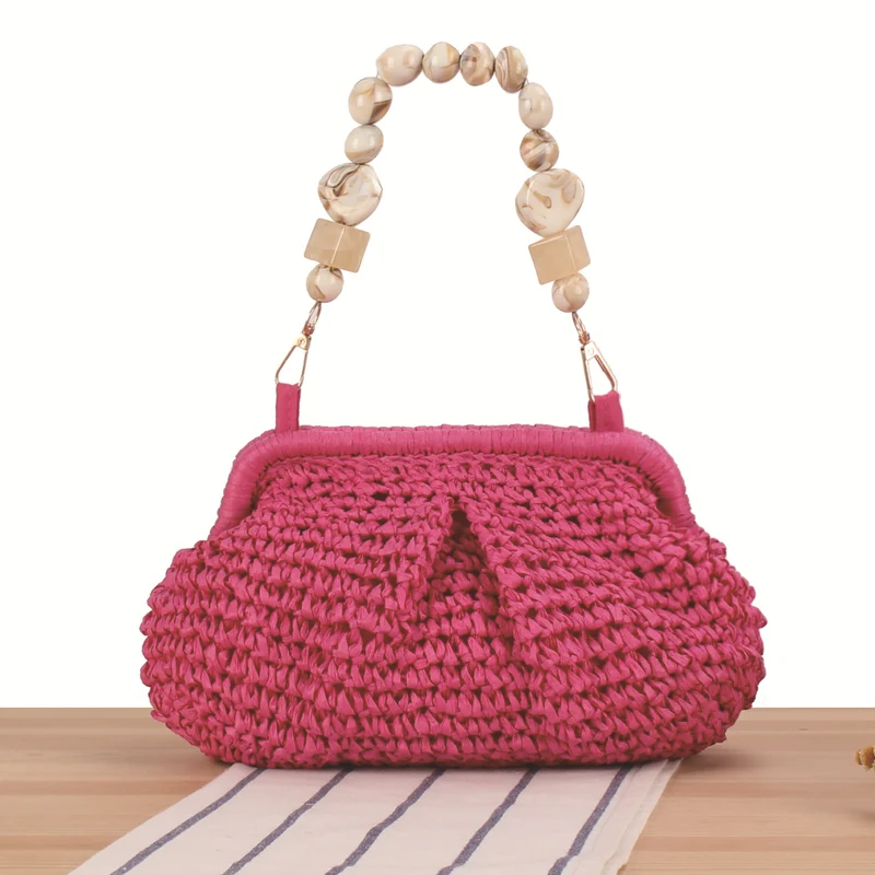 Handtasche mit dekorativem Holzgriff Skanto