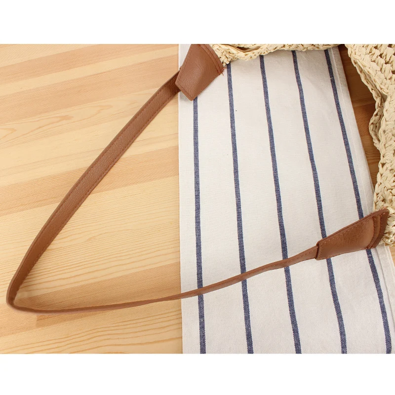 Handgefertigte Makramee-Tasche mit elegantem Lederakzent Skanto