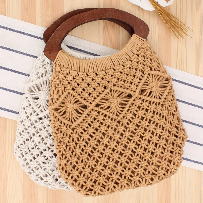 Handgemachte Makramee Strandtasche Skanto