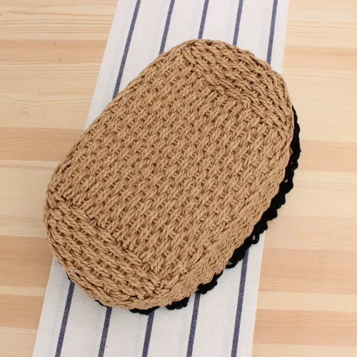 Designer-Umhängetasche aus geflochtenem Raffia Skanto