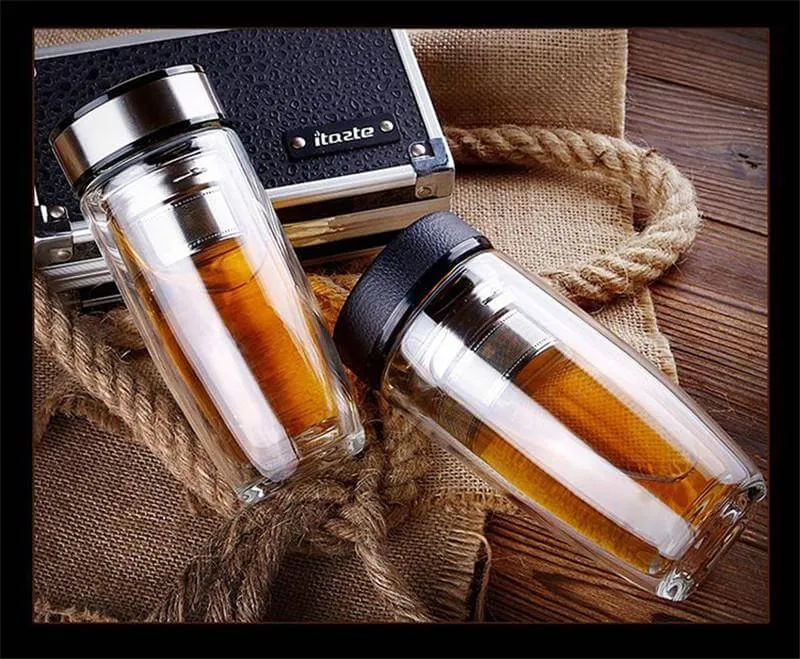 Skanto | Doppelwandige Glasflasche