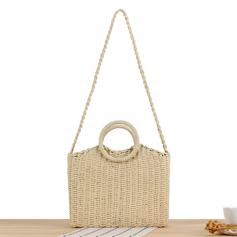 Geflochtene Strandtasche mit runden Griffen Skanto