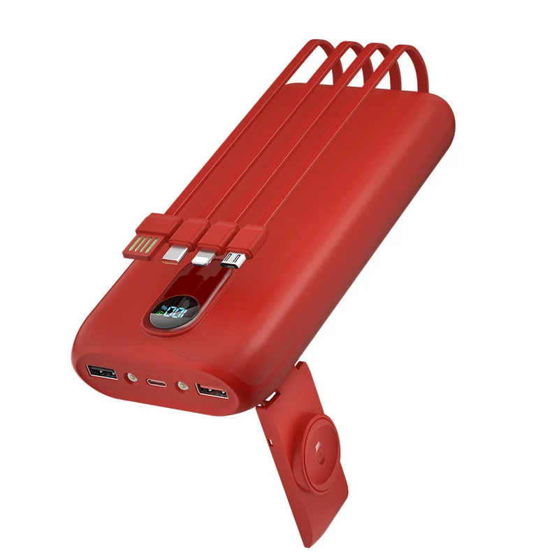 Tragbare Powerbank mit schneller induktiver Ladefunktion und mehreren USB-Anschlüssen Skanto