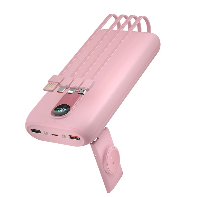 Tragbare Powerbank mit schneller induktiver Ladefunktion und mehreren USB-Anschlüssen Skanto