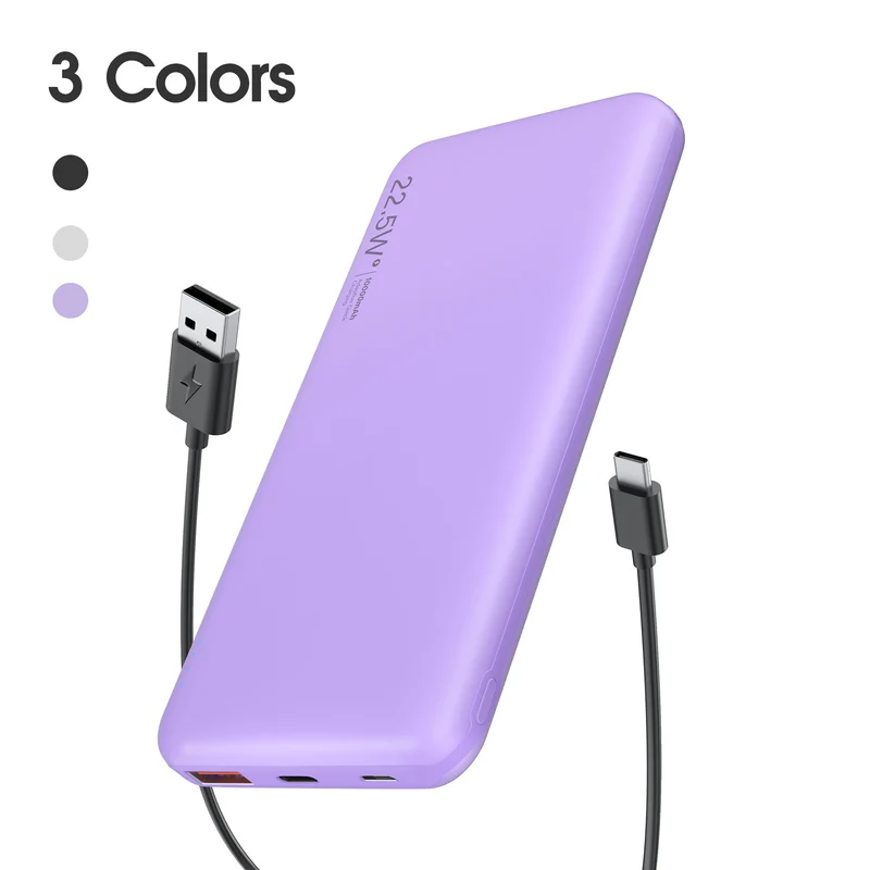 Tragbare Powerbank mit Schnellladefunktion und mehreren Anschlüssen Skanto