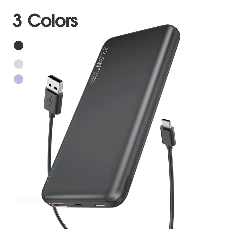 Tragbare Powerbank mit Schnellladefunktion und mehreren Anschlüssen Skanto