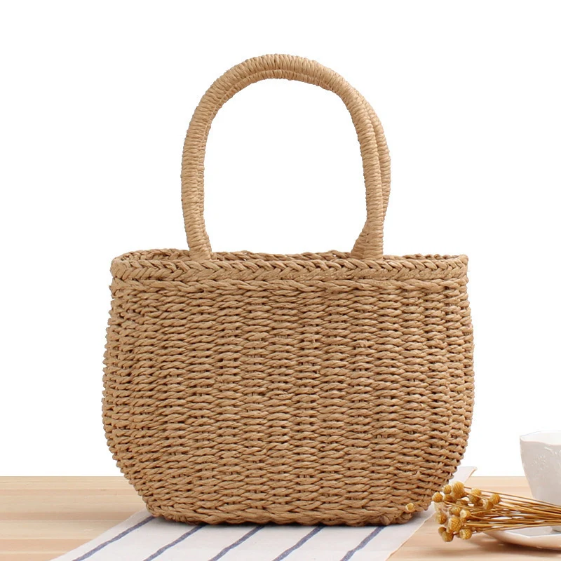 Geflochtene Strandtasche im modernen Design Skanto