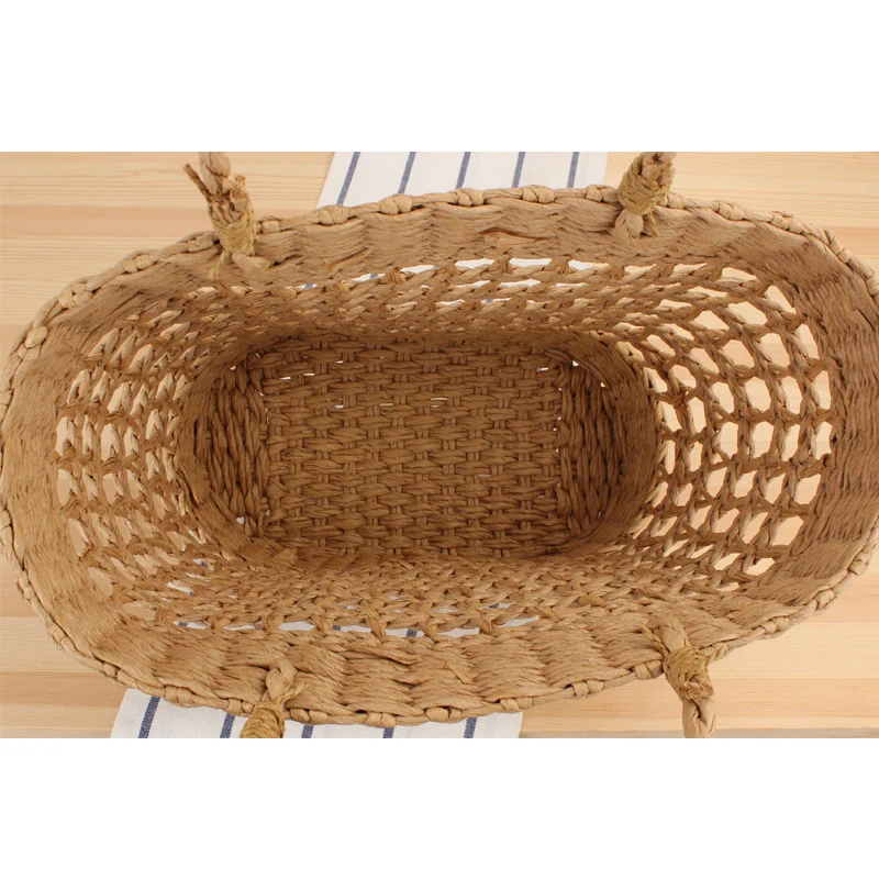Geflochtene Strandtasche aus Naturmaterial Skanto