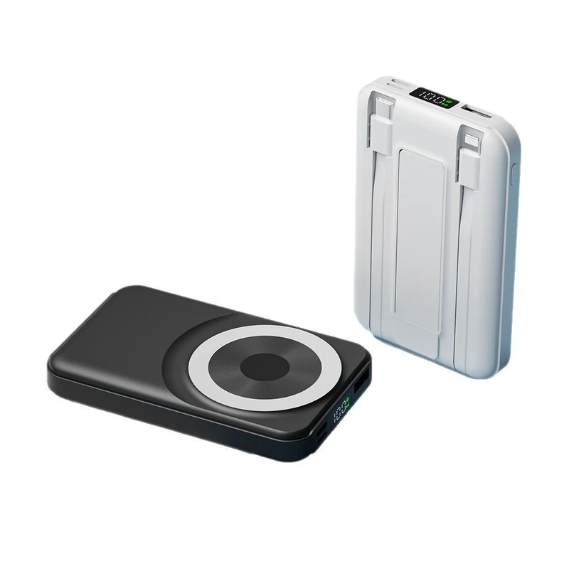 Portable Powerbank mit integriertem Ladekabel Skanto