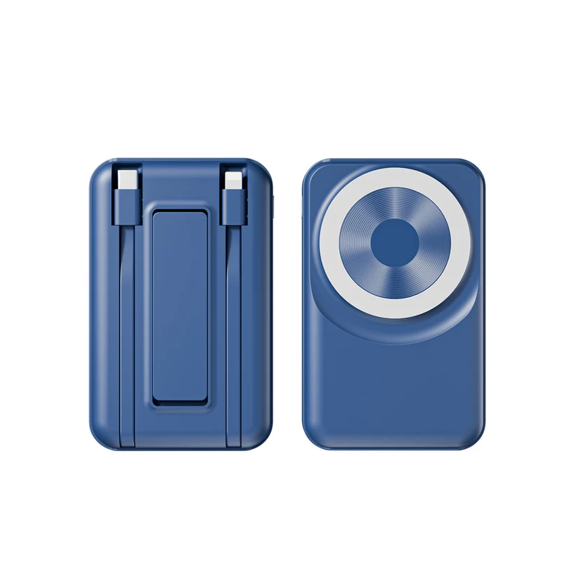 Portable Powerbank mit integriertem Ladekabel Skanto
