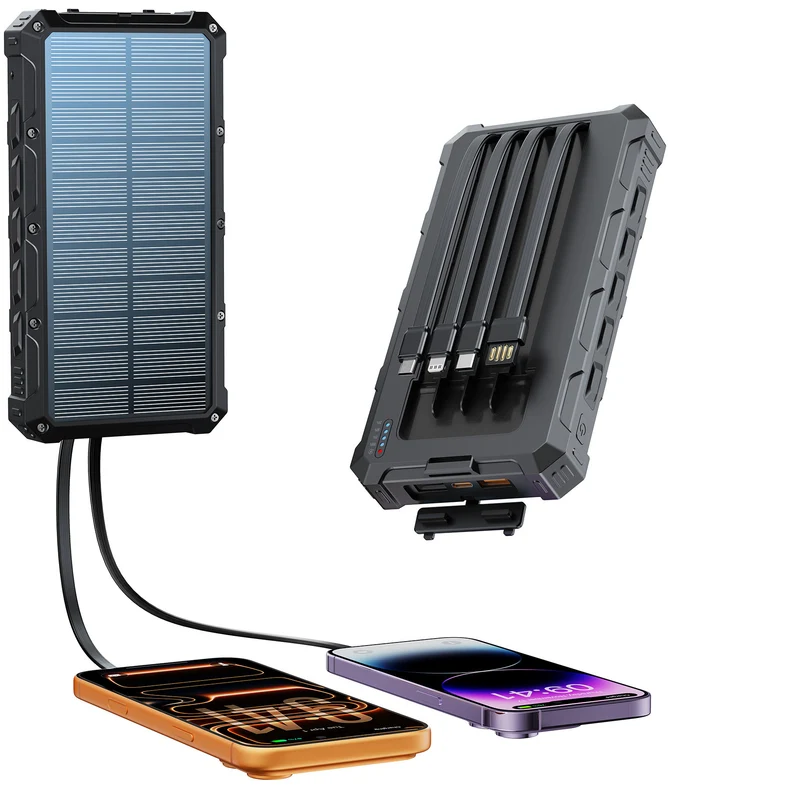 Multifunktionale Solar-Powerbank mit Schnellladefunktion Skanto