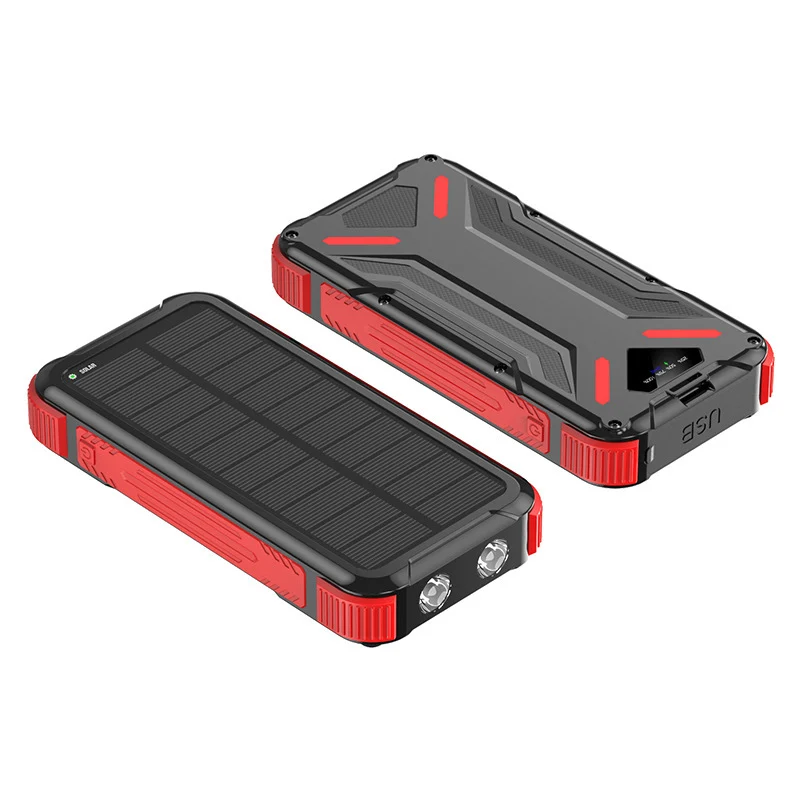 Solar-Powerbank mit robustem Design und LED-Licht Skanto