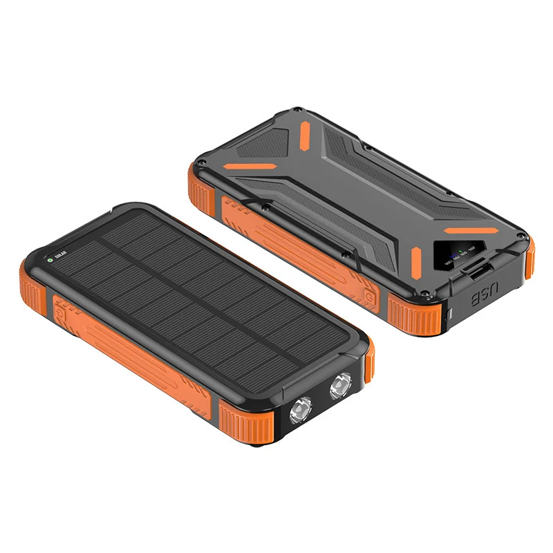 Solar-Powerbank mit robustem Design und LED-Licht Skanto