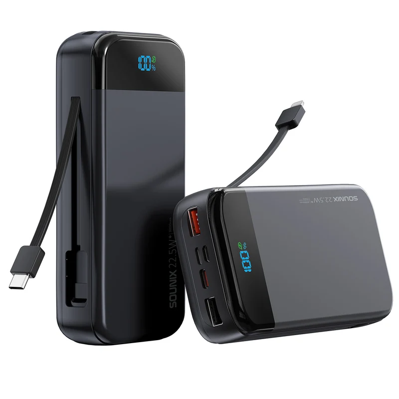 Hochleistungs-Powerbank mit LED-Anzeige und Schnellladetechnologie Skanto