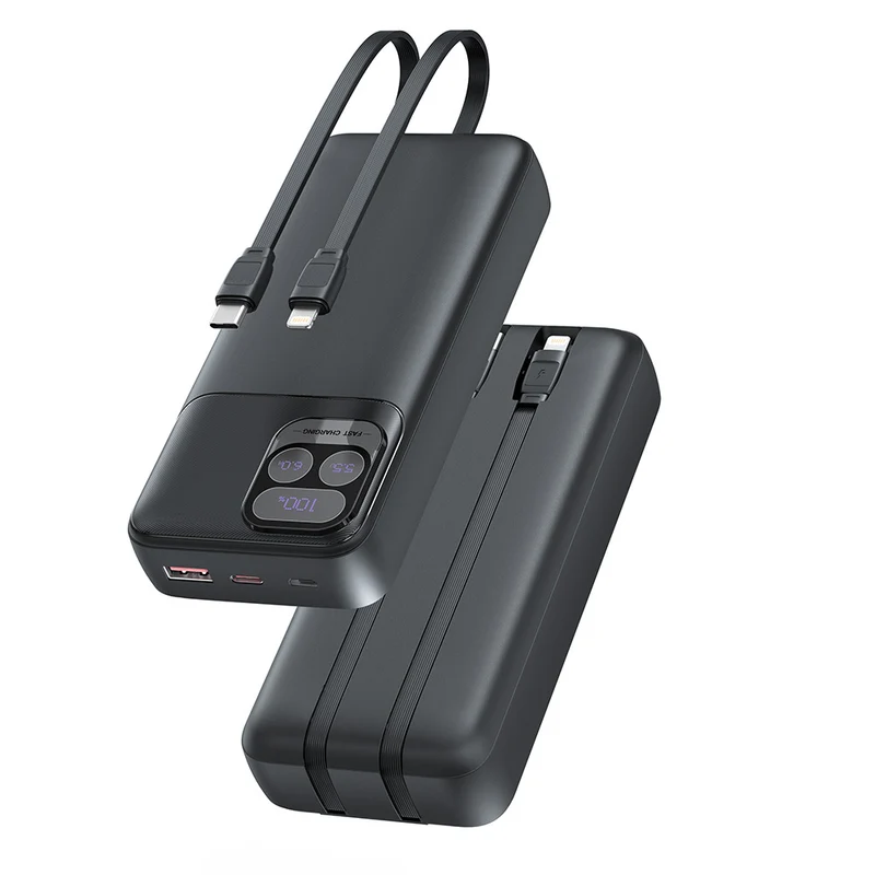 Powerbank mit Dual-Ladekabel und Schnellladefunktion Skanto