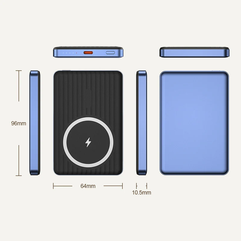 Magsafe tragbare Powerbank mit integriertem Schnellladegerät Skanto