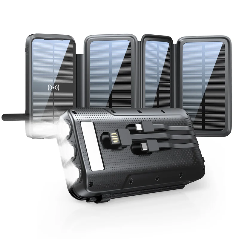 Solar-Powerbank mit integrierter Taschenlampe Skanto