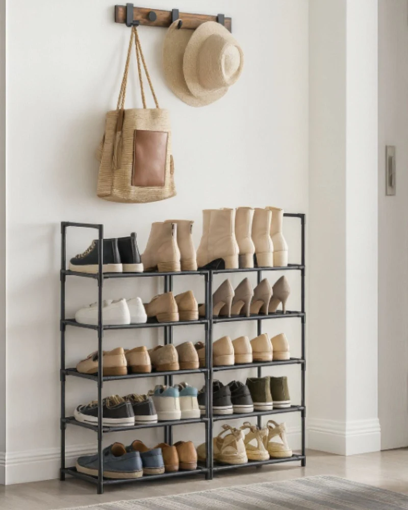 SlimStack Schuhregal 10 Etagen – Platzsparendes Aufbewahrungssystem | Skanto