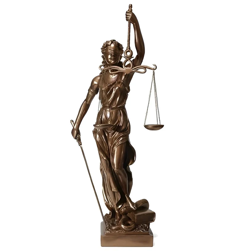 Statue der Justitia – Eine elegante dekorative Skulptur der Justitia